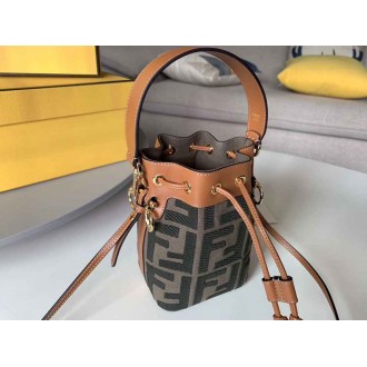 Fendi Mon Tresor Mini Bucket Bag In Green Denim