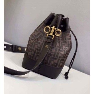 Fendi Mon Tresor Small Bucket Bag In Tech Mesh