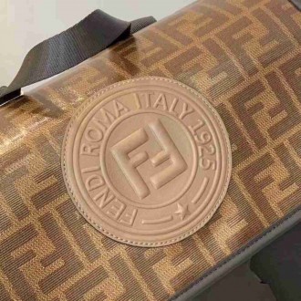 Fendi Nylon Backpack With Glazed Fabric With FF Motif