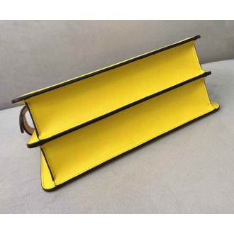 Fendi Peekaboo ISeeU East-West Bag In Yellow Nappa