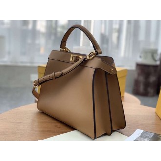 Fendi Peekaboo ISeeU Medium Bag In Beige Leather