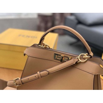 Fendi Peekaboo ISeeU Medium Bag In Beige Leather