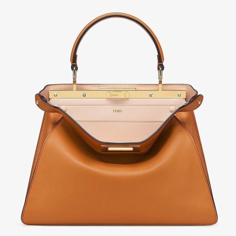 Fendi Peekaboo ISeeU Medium Bag In Brown Leather