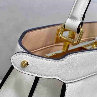 Fendi Peekaboo ISeeU Medium Bag In White Leather