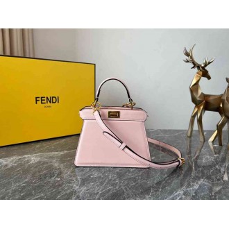 Fendi Peekaboo ISeeU Petite Bag In Pink Nappa Leather
