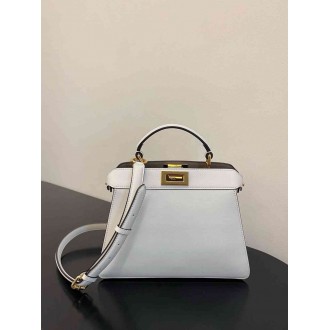 Fendi Peekaboo ISeeU Small Bag In White Calfskin