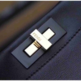 Fendi Peekaboo Medium Bag In Black Calfskin