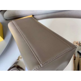 Fendi Peekaboo Mini Bag In Grey Nappa Leather