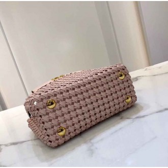 Fendi Peekaboo Mini Bag In Pink Interlace Leather