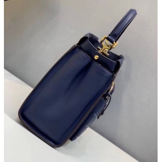 Fendi Peekaboo Pocket Medium Bag In Blue Calfskin