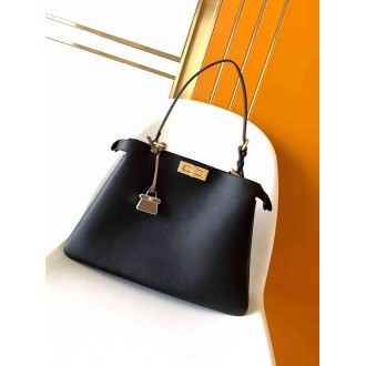 Fendi Peekaboo Soft Large Bag in Black Calfskin
