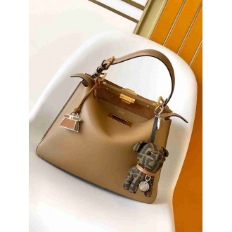 Fendi Peekaboo Soft Medium Bag in Brown Calfskin
