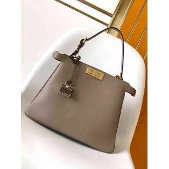 Fendi Peekaboo Soft Medium Bag in Dove Gray Calfskin