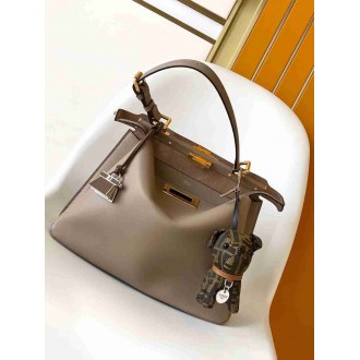 Fendi Peekaboo Soft Medium Bag in Dove Gray Calfskin