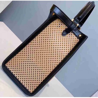 Fendi Peekaboo X Lite Medium Bag In Beige Perforated Leather