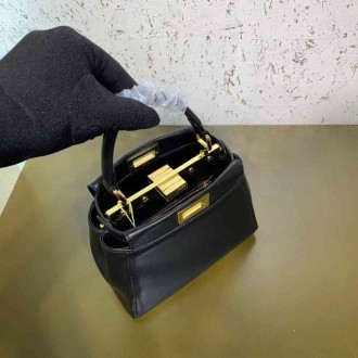 Fendi Peekaboo XS Bag In Black Nappa Leather