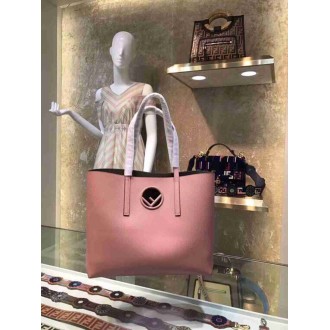 Fendi Pink Kan I F Logo Shopper Bag