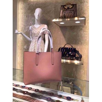 Fendi Pink Kan I F Logo Shopper Bag