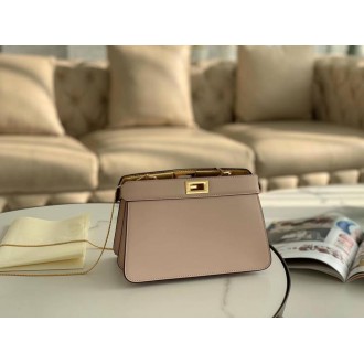 Fendi Pink Peekaboo ISeeU Pochette Bag With Fringes