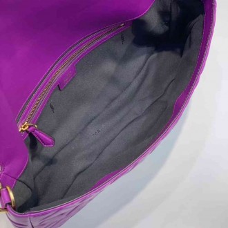 Fendi Purple FF Motif Large Baguette Bag