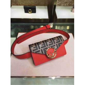 Fendi Red Kan I F Belt Bag With FF Motif