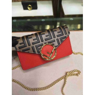 Fendi Red Kan I F Belt Bag With FF Motif