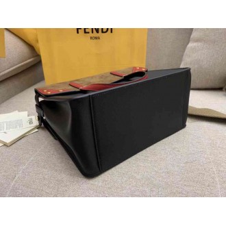 Fendi Regular Flip Tote Bag In Black Calfskin