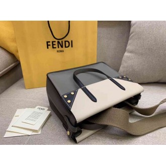 Fendi Regular Flip Tote Bag In Grey Calfskin