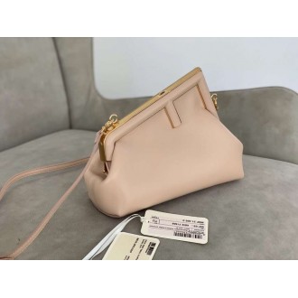 Fendi Small First Bag In Beige Nappa Leather