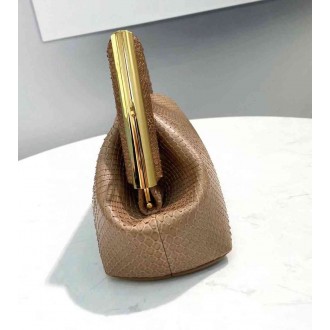 Fendi Small First Bag In Beige Python Leather