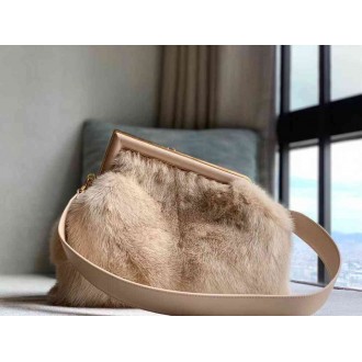 Fendi Small First Bag In Pink Mink