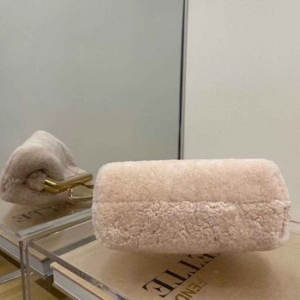 Fendi Small First Bag In Pink Wool Sheepskin