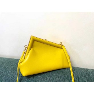 Fendi Small First Bag In Yellow Nappa Leather