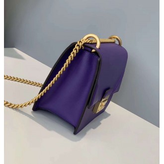 Fendi Small Kan U Bag In Purple Calfskin