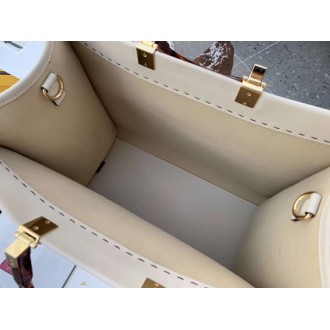 Fendi Sunshine Shopper Bag In White Calfskin