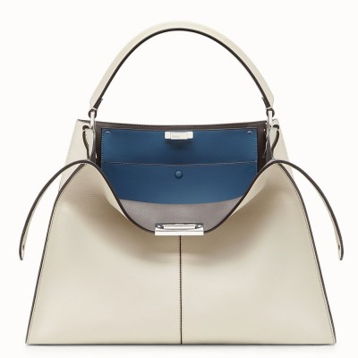 Fendi White Peekaboo X Lite Large Bag