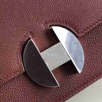 Hermes 2002 20cm Bag In Bordeaux Evercolor Calfskin