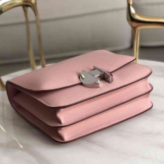 Hermes 2002 20cm Bag In Rose Sakura Evercolor Calfskin
