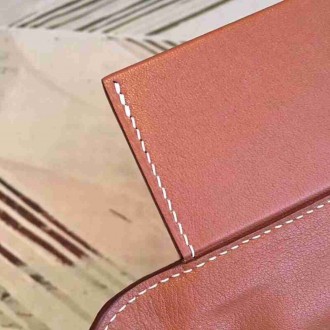 Hermes 24 24 29 Bag In Brown Clemence Calfskin