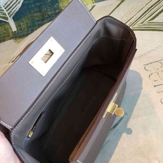 Hermes 24 24 29 Bag In Taupe Clemence Calfskin