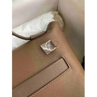 Hermes 24 24 Mini 21 Handmade Bag in Beige Weimar Evercolor Leather