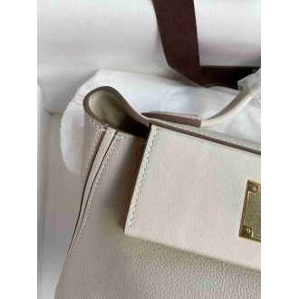 Hermes 24 24 Mini 21 Handmade Bag in Craie Evercolor Leather