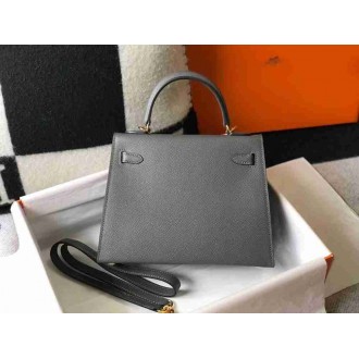 Hermes Ardoise Epsom Kelly 25cm Sellier Bag GHW
