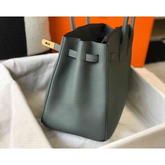 Hermes Vert Amande Clemence Birkin 35cm Bag