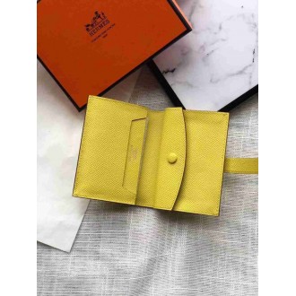 Hermes Bearn Mini Wallet In Yellow Epsom Leather