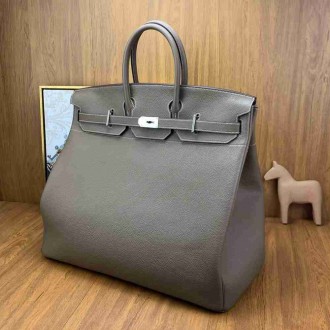 Hermes Birkin HAC 50 Handmade Bag in Taupe Clemence Leather