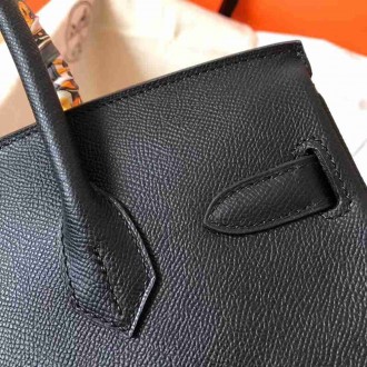 Hermes Black Birkin 30cm Epsom Handmade Bag