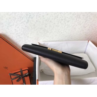 Hermes Black Epsom Constance Long Wallet