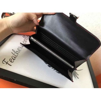 Hermes Black Swift Constance Long Wallet