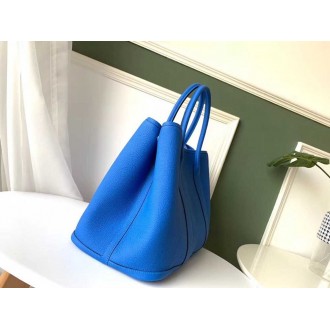 Hermes Blue Hydra Fjord Garden Party 30cm With Printed Lining